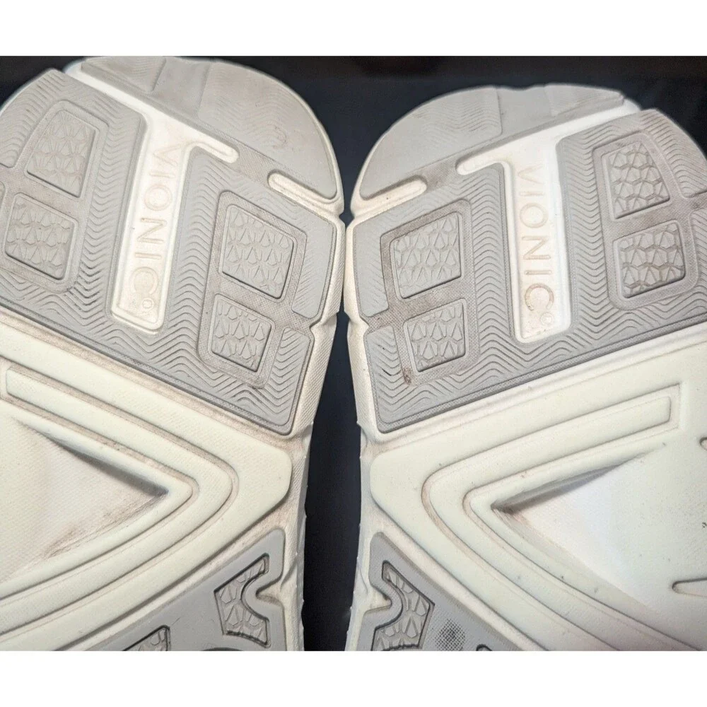Vionic Walk Max Sneaker Shoe Womens Size 9 Ivory Comfort Cream Lace Up